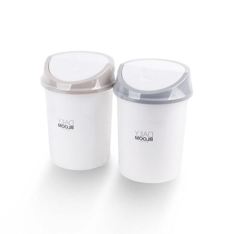 스윙 원형 다용도 휴지통 사무실 6L 원룸 쓰레기통 다용도 쓰레기통 6L