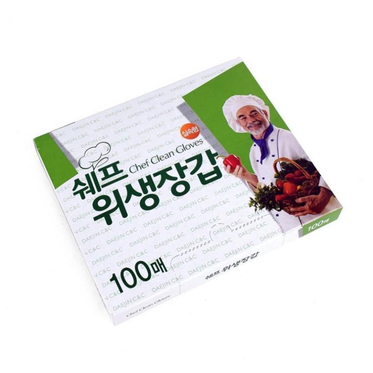 쉐프 위생장갑 100매 청결용품 주방일회용품 다용도주방용품 포장용품