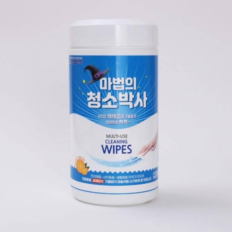 세정용 다용도 마법의청소박사 찌든때 원통형 200매 기름때 클리너티슈