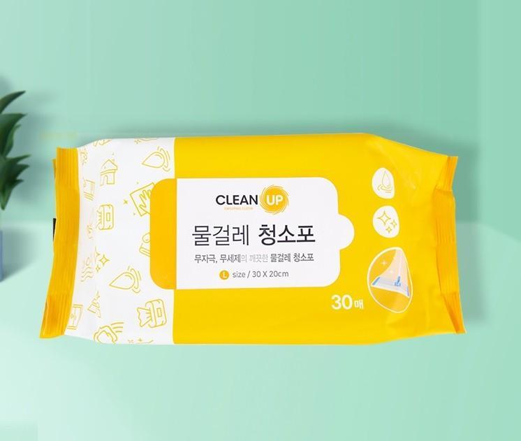 국산 크린업 물걸레청소포 30매 대형30X20cm 10개 가정용 다용도 손걸레 청소용품