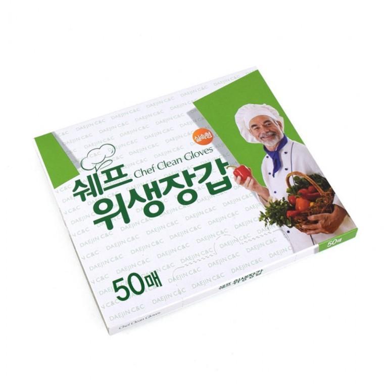 쉐프 위생장갑 50매 조리 청결용 주방소모품 다용도소모품 조리용품