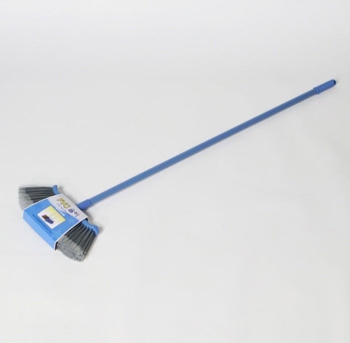 실내 실외 롱 PVC 빗자루 블루 다용도 학교 사무실 마당 청소도구