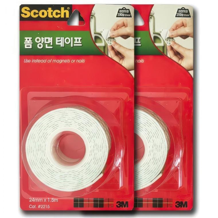 3M 폼 양면테이프 다용도 부착 고정 접착제 폭선택 사무실 만능 가정 DIY