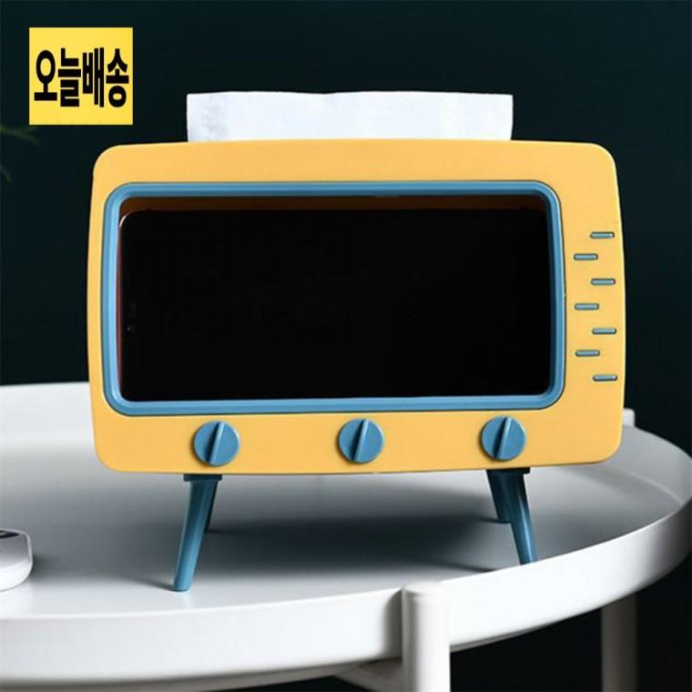 휴대폰 거치 티슈케이스 멀티형 다용도티슈케이스 휴대폰거치티슈케이스 티슈케이스거치대