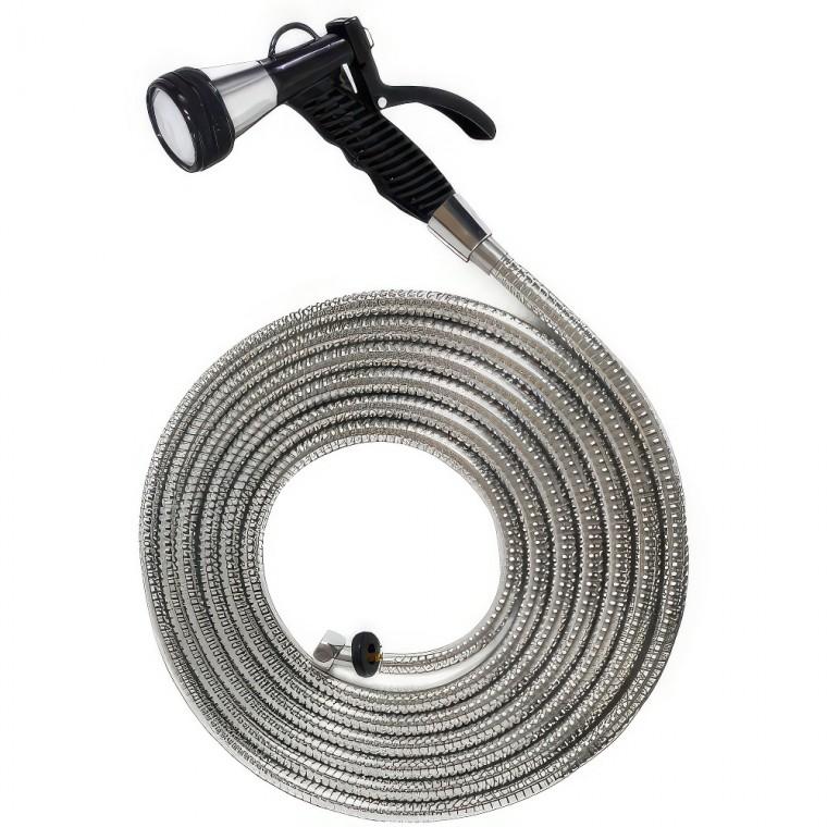 세차 욕실 청소 물호스 스텐 메탈호스 분무기세트 5M 다용도 스프레이건