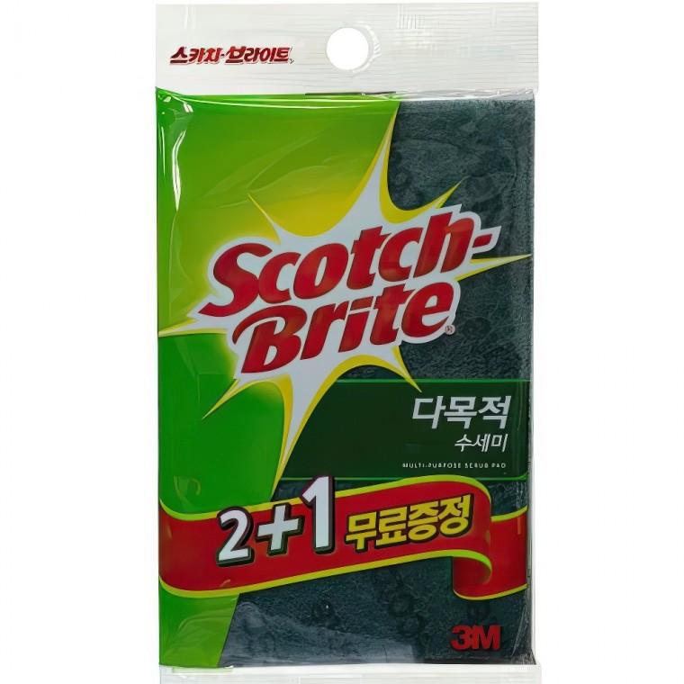 3M 다용도 설거지 청소 주방 강력세척 청수세미 대3개 그릇 찌든때 컵