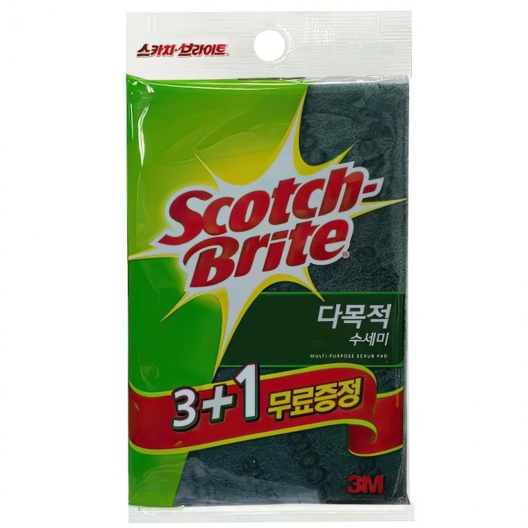3M 다용도 설거지 청소 주방 강력세척 청수세미 중4개 컵 브러쉬 그릇