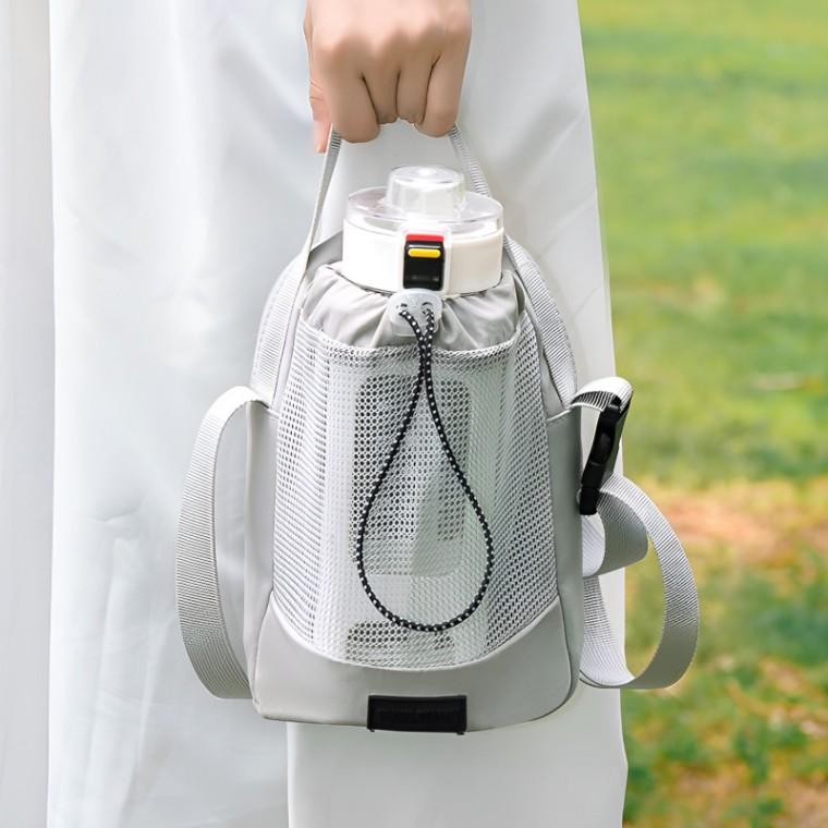 [CU] 원핸들 텀블러 파우치 다용도 물병 파우치 보온병 보호 커버 주머니 크로스백 보온 보냉가방 드링크백