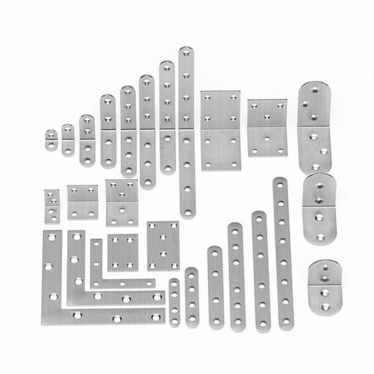 스텐 보강 코너철 평철 모음 사각평철 01 스텐평T 가구 꺽쇠 ㄱ자 T자 다용도 연결