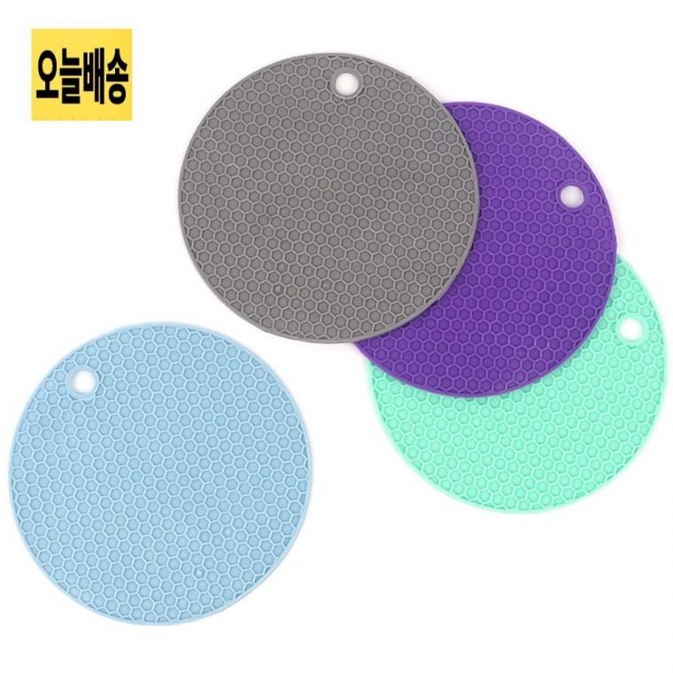 실리콘 원형 냄비받침 다용도 원형코스터 냄비코스터 실리콘냄비받침대