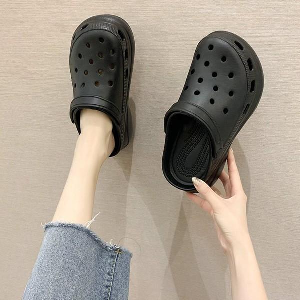 다용도 뮬 통굽 슬리퍼 키높이 여성 슈즈 EVA 푹신한