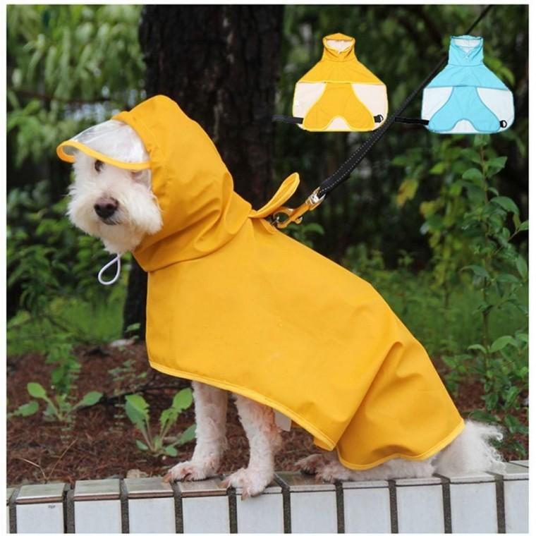 강아지 우비 레인코트 판초 비옷 바람막이 산책 XL