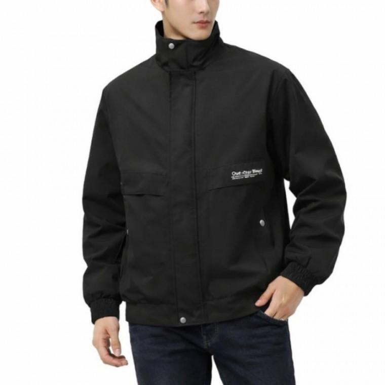 남성 간절기 하프집업 바람막이 아우터 야상 점퍼 블루종