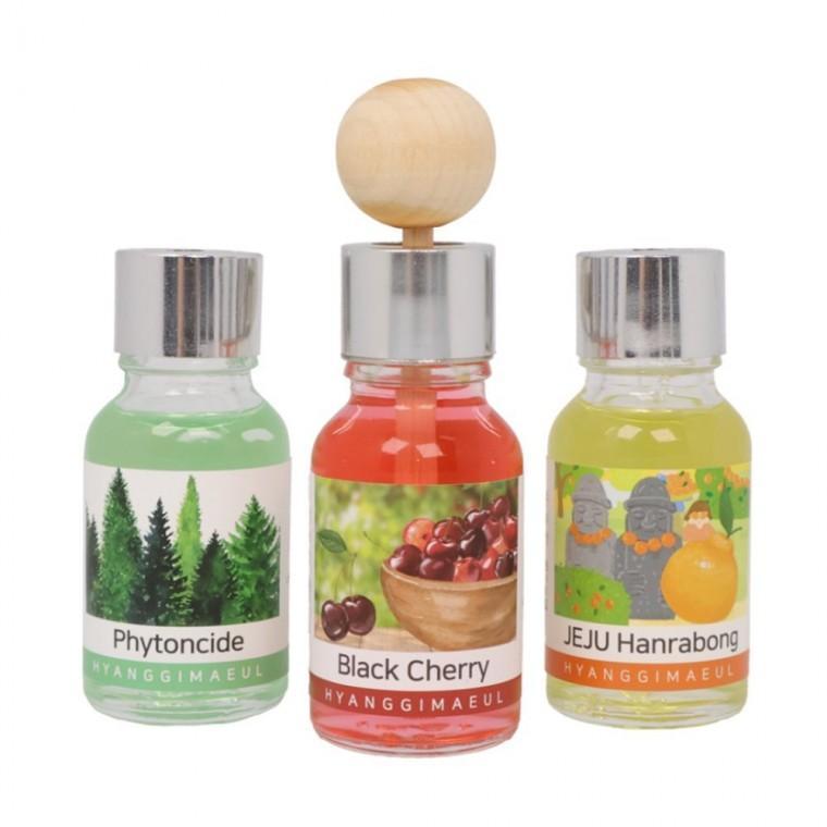 향기마을 차량용 에어컨 디퓨저 17ml 3가지향 차안방향제 차량인테리어소품 차량방향제