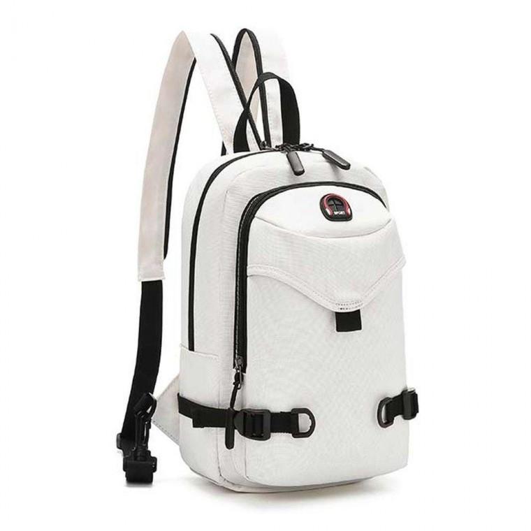 여행용 아이보리- 백팩 가방 수납 슬링백 지퍼 실용 어깨끈