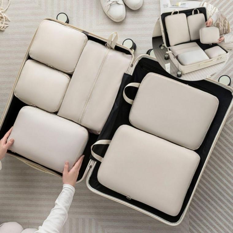 여행용 압축파우치 6종세트 압축팩 방수파우치 캐리어 이너백 수납가방 5COLOR