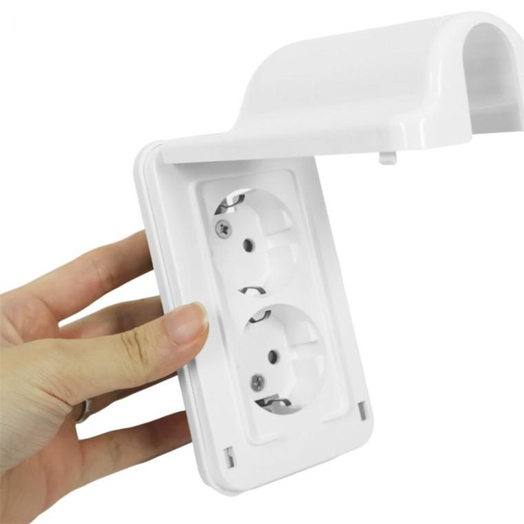 생활방수 접지 매입 2구 콘센트 커버형 히지커버콘센트 실외콘센트 생활방수콘센트