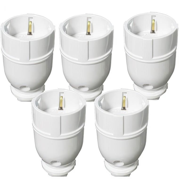 표준 전기선 코드 커넥터 콘센트 플러그 연장선 5P 교체 벽 커버 설치