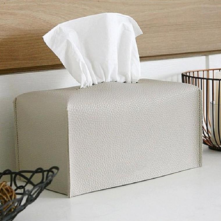 가죽 모던 티슈 케이스 사각 디스펜서 키친 타올 휴지 보관 커버 인테리어