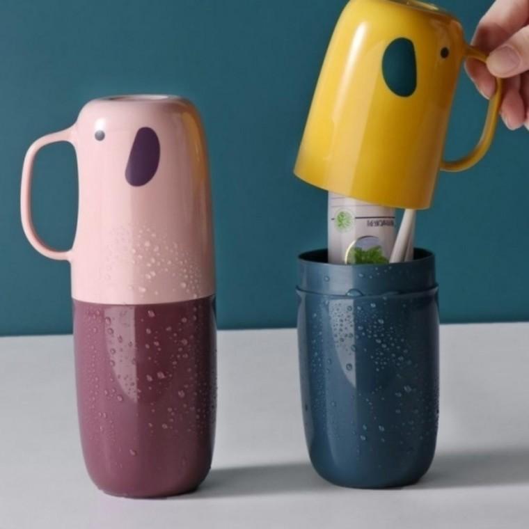 칫솔꽂이 여행용칫솔케이스 칫솔통 귀여운 캐릭터 단체 선물 휴대용 코끼리 여행용 칫솔케이스 어린이집
