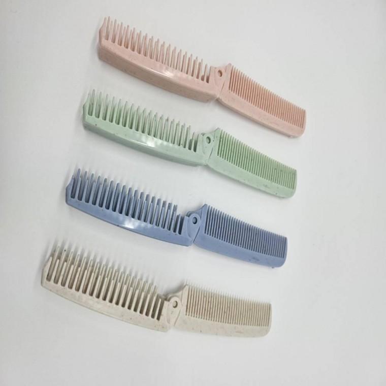 접이식 2중 헤어 브러쉬 휴대용 미니빗 여행용 간편 머리빗 빗 정리 파우치용