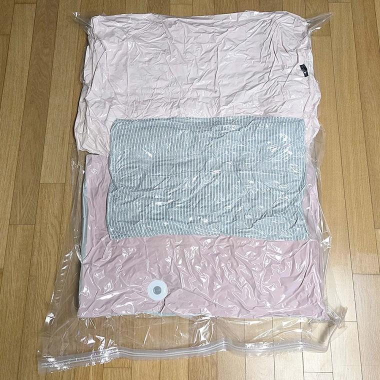 Jtrzen 92X120cm 2pc 압축팩 이불 의류 진공 겨울옷 압축 파우치 보관 진공팩 패딩 여행용 짐정리
