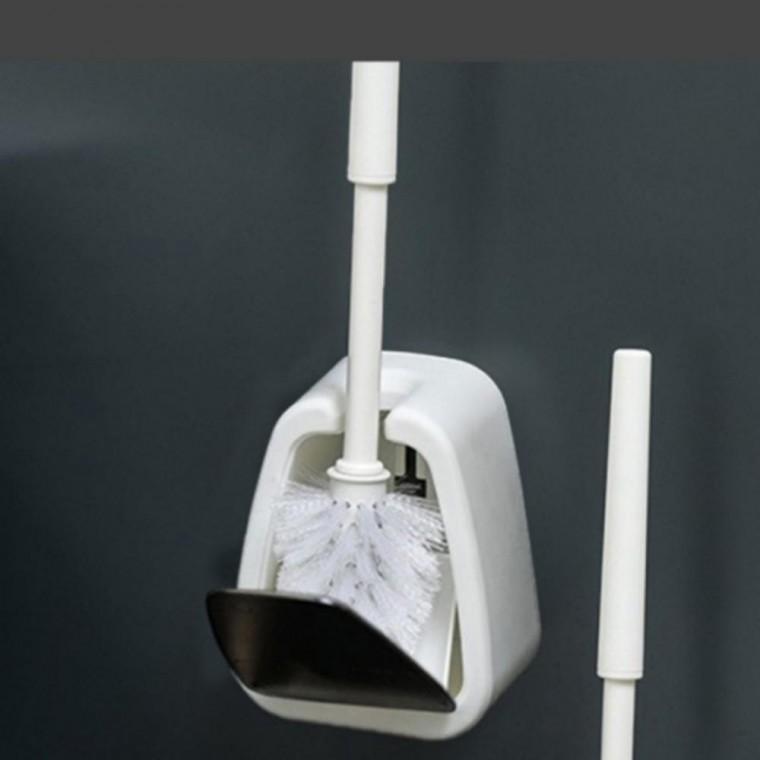 청소 솔 부착식 욕실 화장실 세척 변기 블랙 거치대