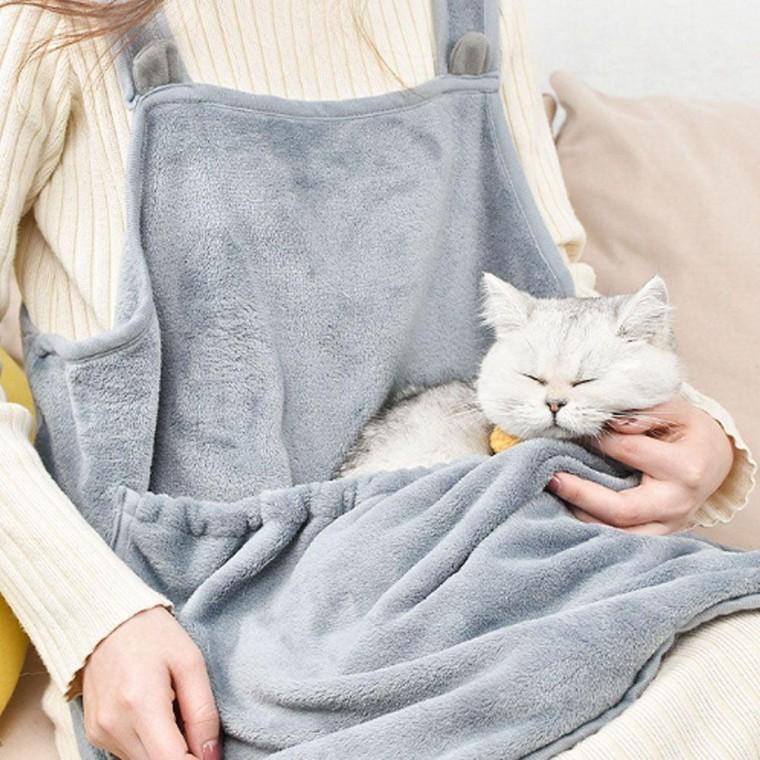 PET 강아지 고양이 그루밍 앞치마 캥거루 포대기 담요 극세사 반려 동물 강아지앞 애견