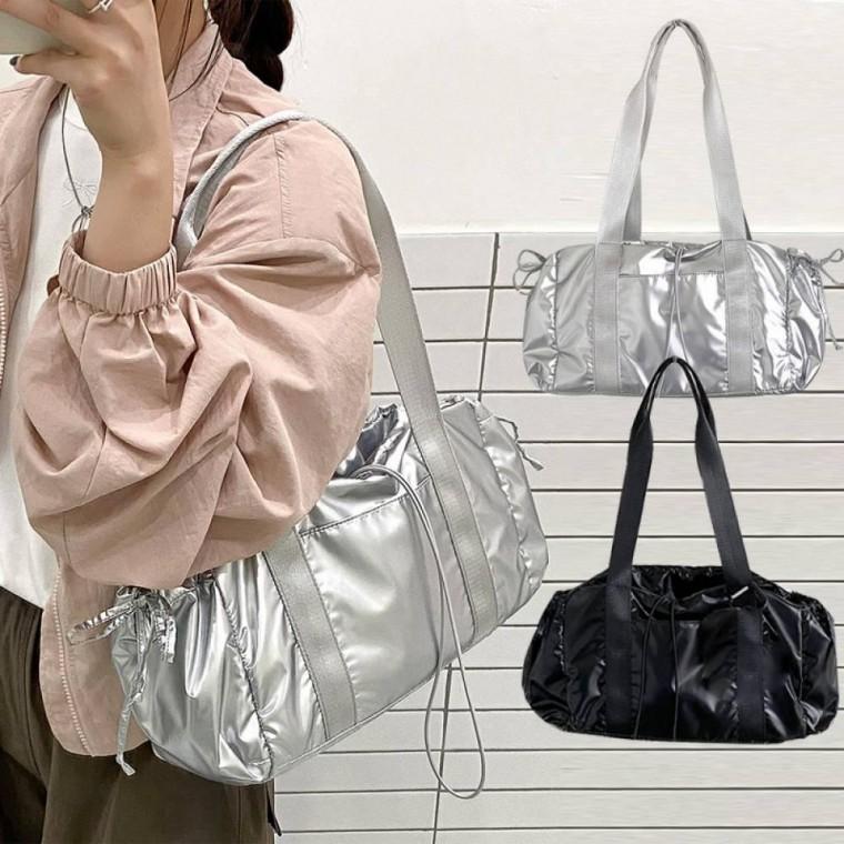 캐주얼 데일리 넉넉한 수납 시크한 리본 숄더가방