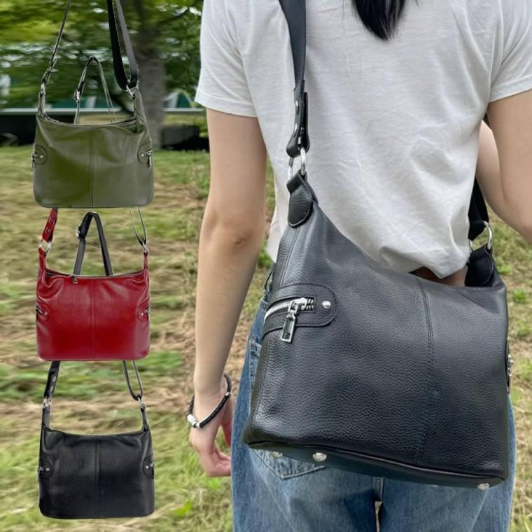 우아한 데일리 여성 가죽 크로스백 다양한 수납공간 패셔널블 가방