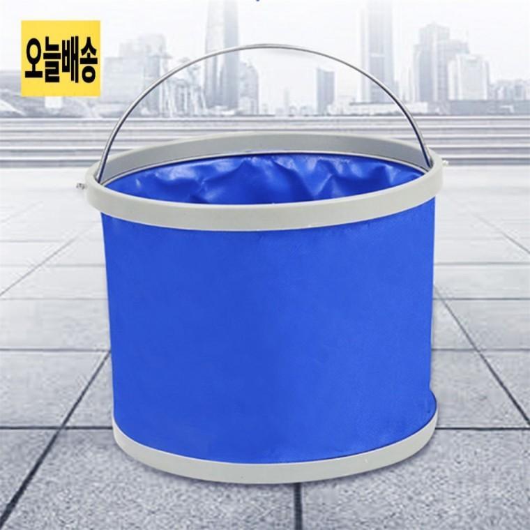 접이식 9L 세차 캠핑 양동이 고무양동이 캠핑양동이 대형양동이