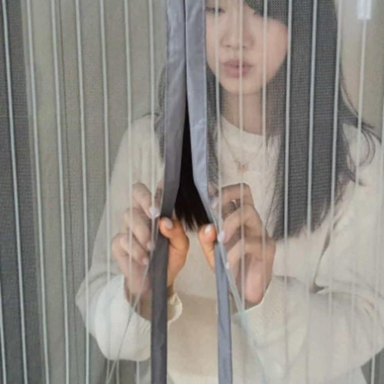 줄무늬 현관방충망모기장 그레이 캠핑모기장 모기퇴치 문방충망