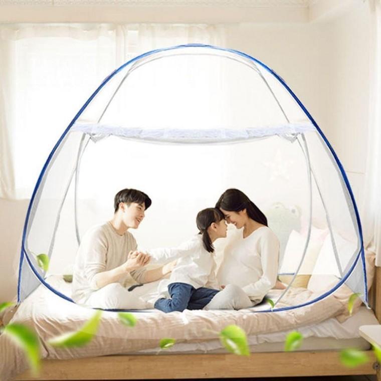 여름 원터치 모기장 침대 사각 캠핑 접이식