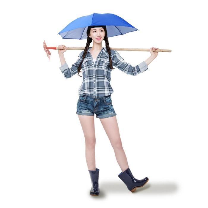 원터치 자동 모자우산 1인우산 캠핑 낚시모자 등산