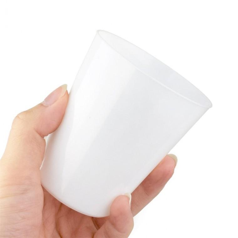 다회용 플라스틱컵 210ml 20개입 흰색 PP 컵 세척가능컵 캠핑컵 텀블러형컵