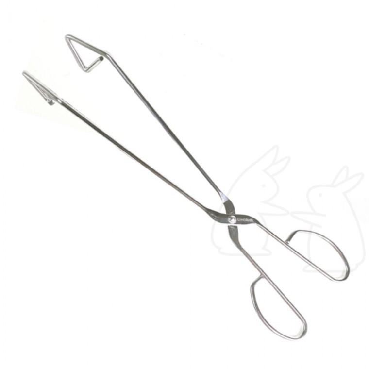 숯집게 32cm 젖병 캠핑 스테인리스 고기 숯불 삼각스텐 바베큐
