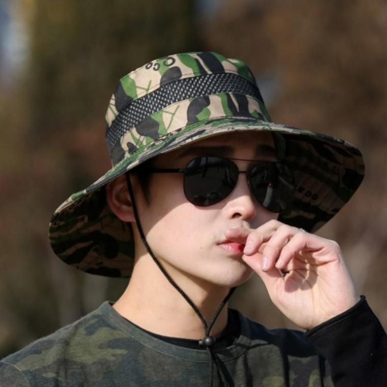 자외선차단 밀리터리 사파리 벙거지 정글모자 메쉬 방풍끈 낚시 등산 농사 여행 캠핑 남녀공용