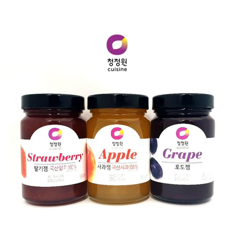 청정원 딸기잼 사과잼 포도잼 370g 사과쨈 딸기쨈 포도쨈