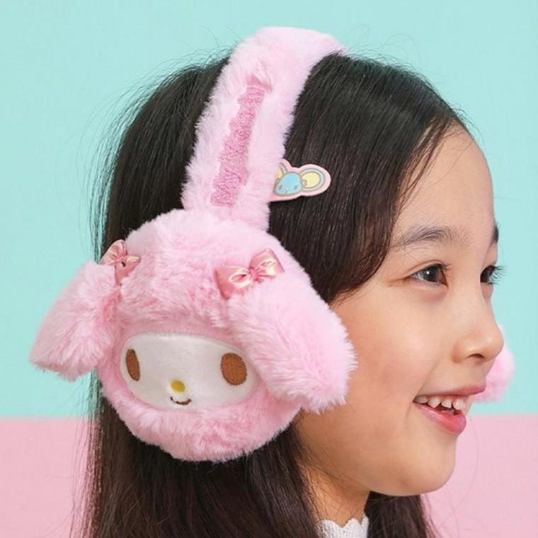 마이멜로디 완구 리본 접이식 귀마개 아동 접이식 겨울용품 유아 방한 캐릭터 어린이 귀마개 털