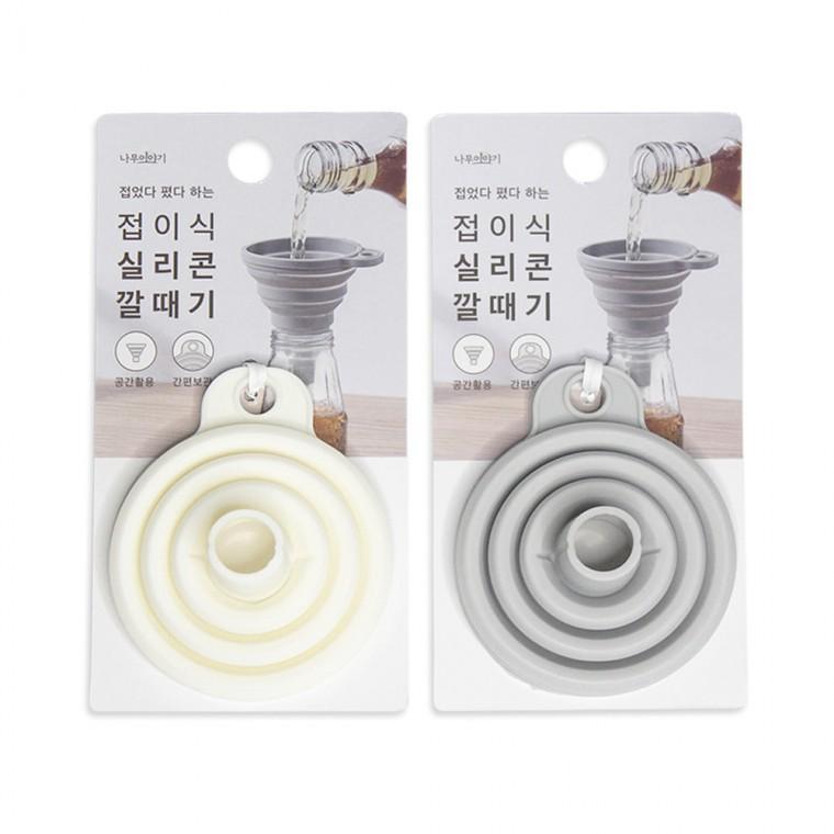 접이식 실리콘 깔대기 -R 다용도 거름망 깔때기