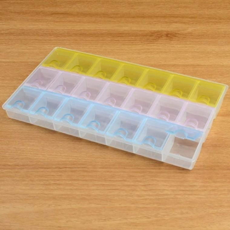 21칸 개별뚜껑 소품 케이스 귀여운정리함 다용도수납
