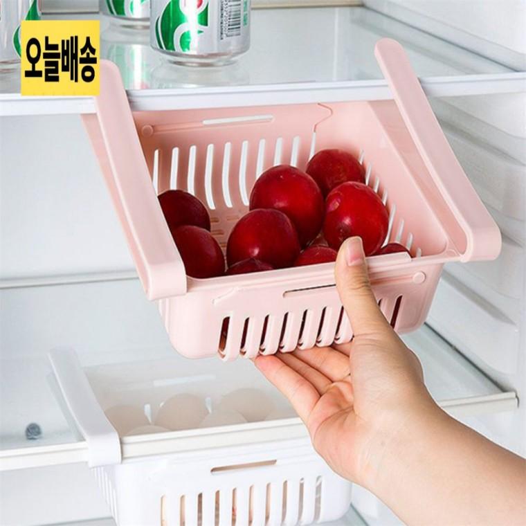 길이조절 냉장고 클립바구니 냉장고클립바구니 냉장고정리함 냉장고틈새바구니