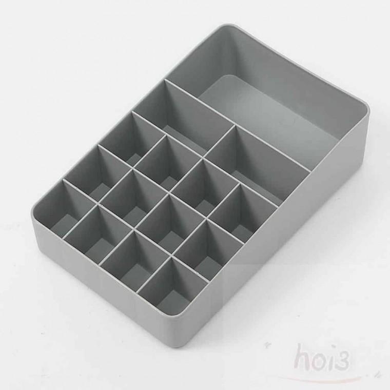 호이 화장품 칸막이 정리함 그레이 화장대수납 화장품트레이 화장대오거나이저