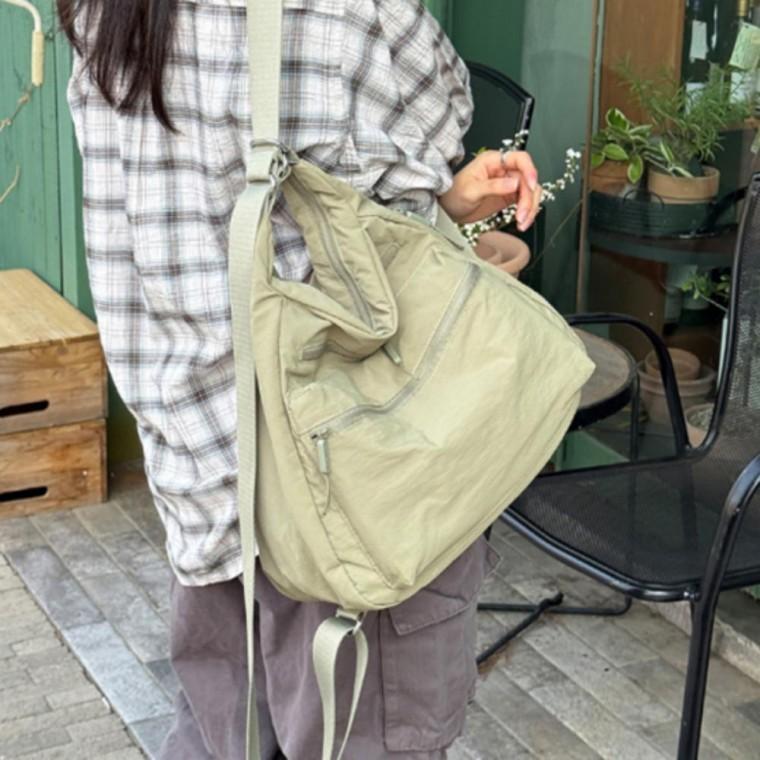 데일리 직장인 출근 그레이 백 나일론 가방 백팩 숄더