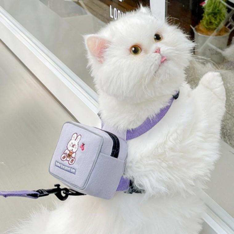 반려동물 백팩 하네스-리드줄(M)고양이 애완산책줄