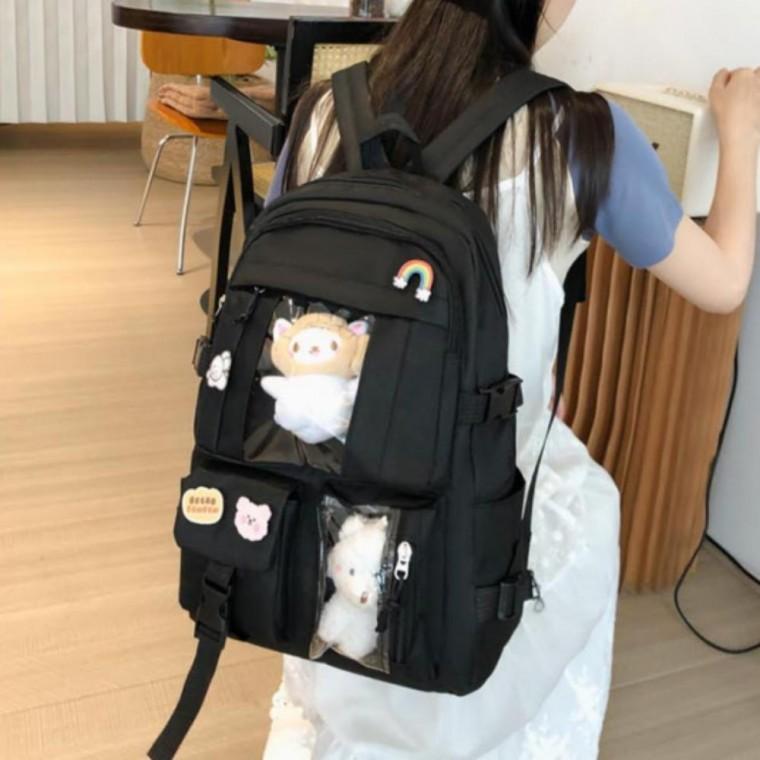 투명 클리어 창 캐주얼 학생 대용량 백팩 배낭 가방