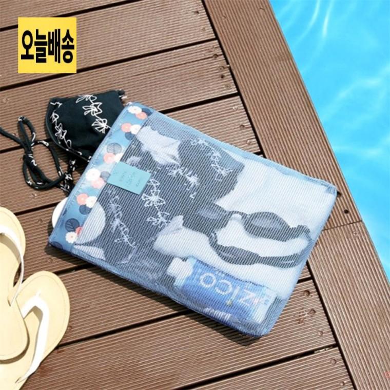 메쉬 파우치 투명파우치 초경량메쉬파우치 메쉬파우치대형