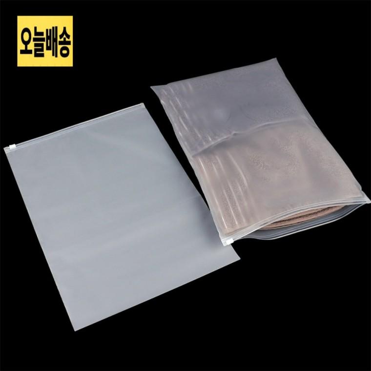 PVC 지퍼파우치 40cm 1P 의류보관백 PVC지퍼파우치 투명파우치
