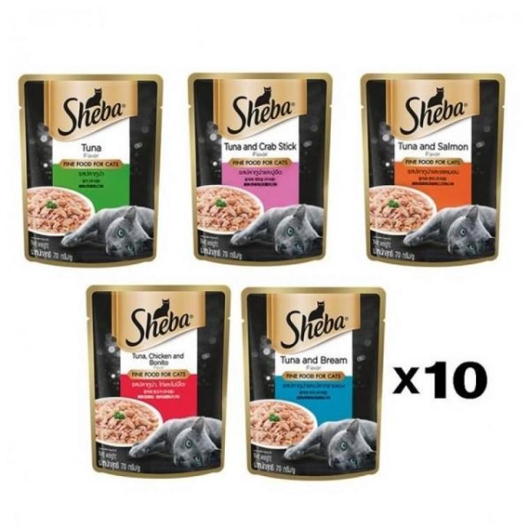 70g 참치 파우치 X10(선택) 쉬바 주식용 습식 고양이