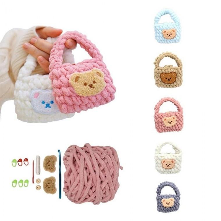 DIY 코바늘 미니 파우치 패키지 만들기 DIY 손뜨개 귀여운 만들기 패치 와펜 뜨개 패키지 악세서리